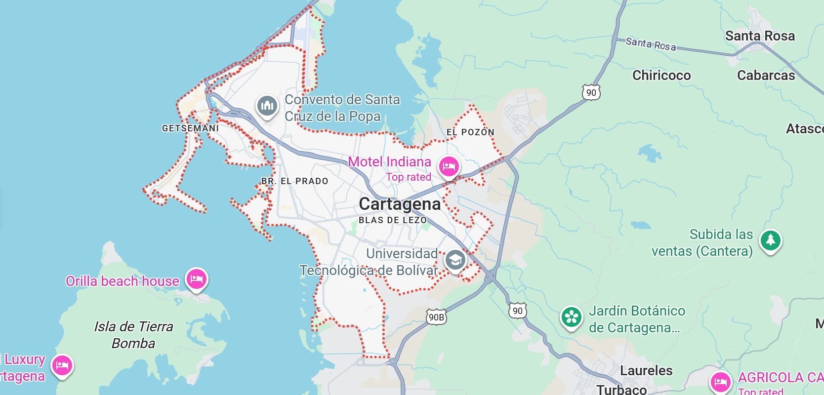 Cartagena map