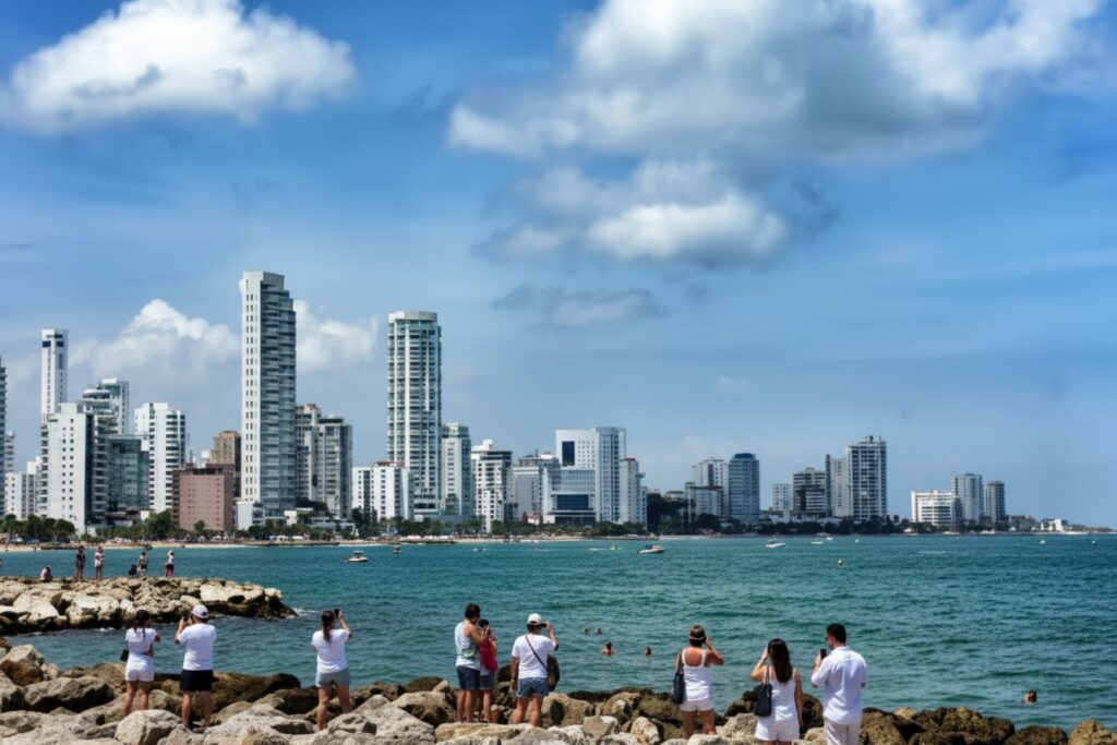 Bocagrande beach area Cartagena Colombia
