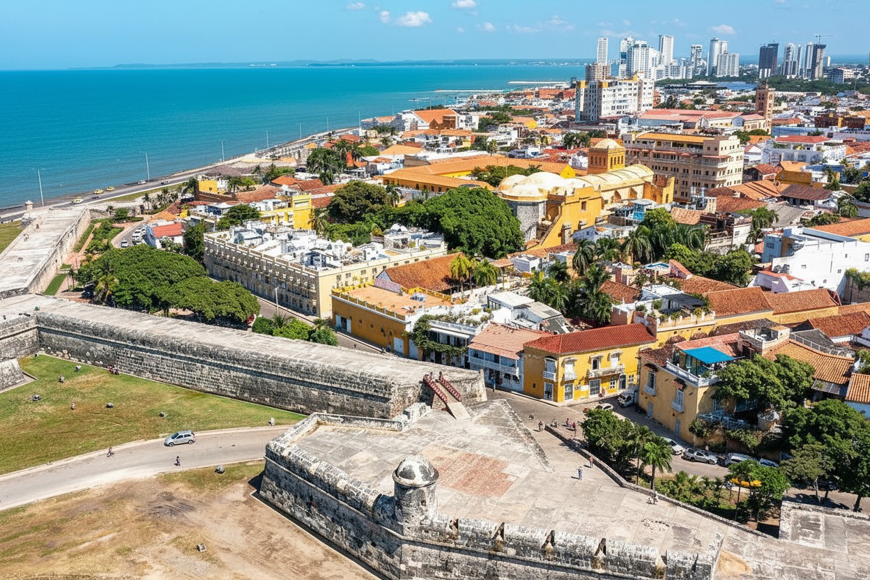Cartagena Colombia Old Town Centro Histórico Walled City overview