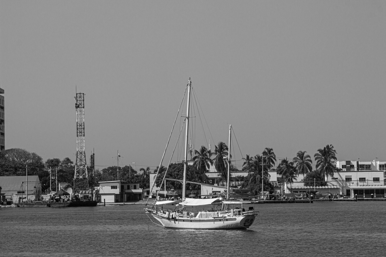 Boat sailing Caribbean sea Cartagena Colombia day trip tour