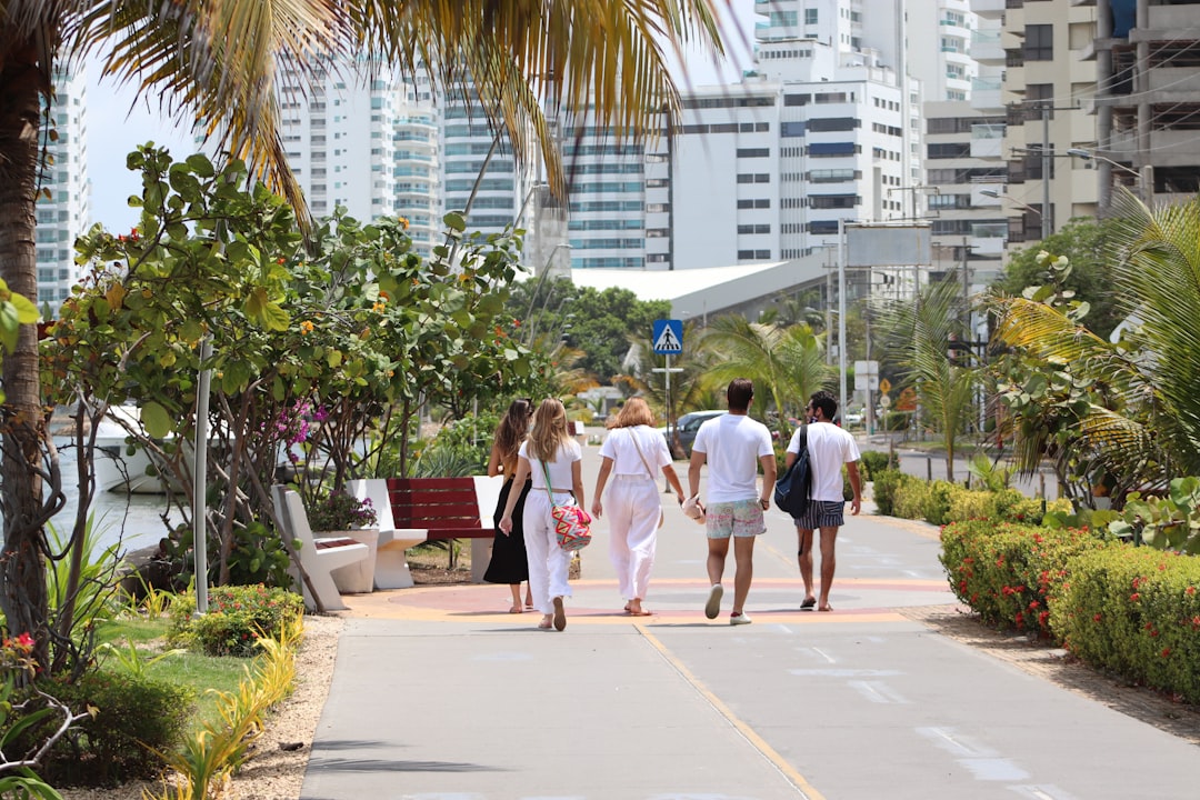 People walking streets Cartagena Colombia daytime