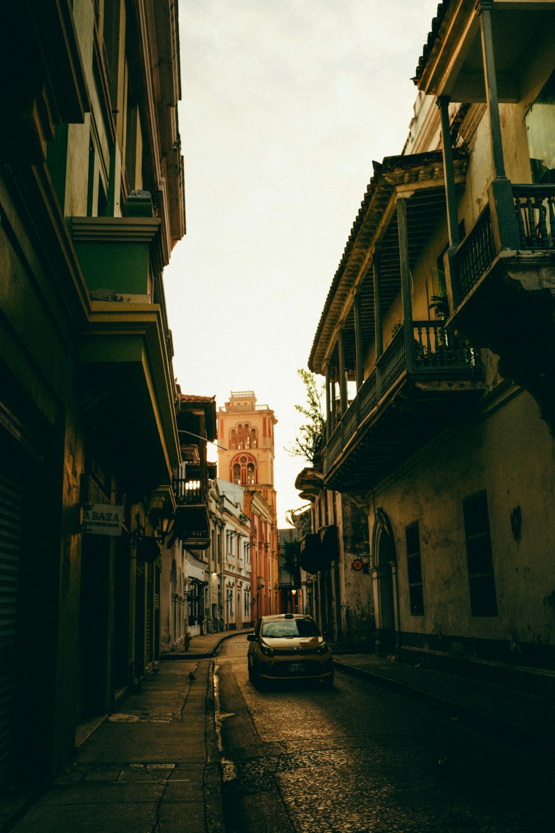 Cartagena Colombia street car buildings Bocagrande